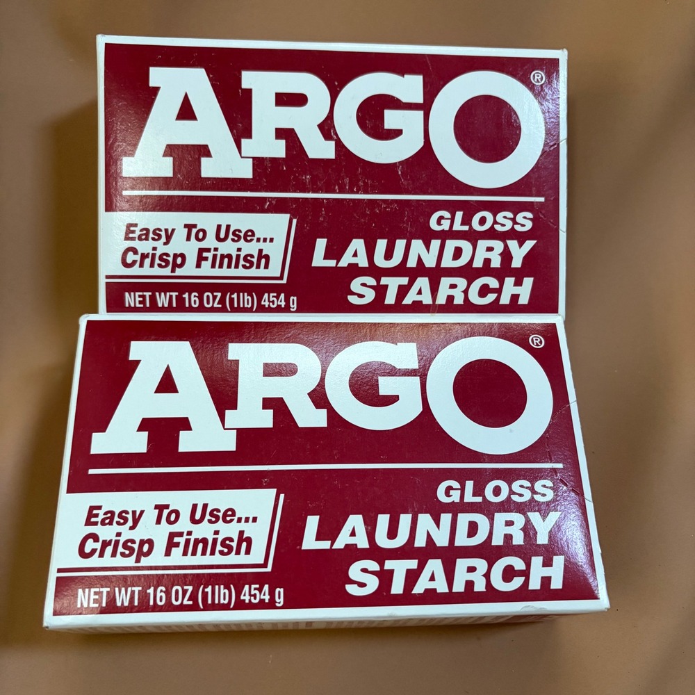 Argo Gloss Laundry Starch 16 oz Boxes Pack of 2 Crisp Finish for Crafts Laundry
